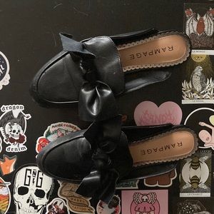 Rampage Ram-Dianna Slip Ons with Big Bow Size 6 1/2